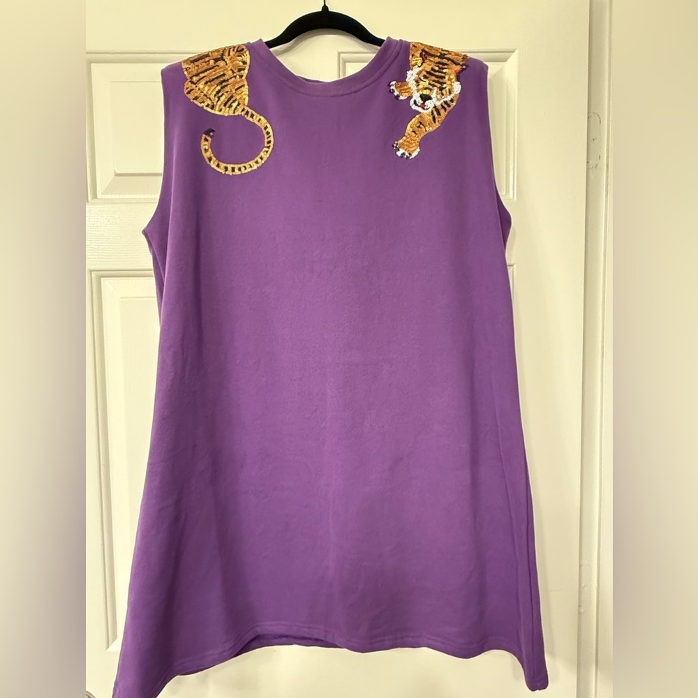 Queen of Sparkles Tiger Shoulder Dress 2XL